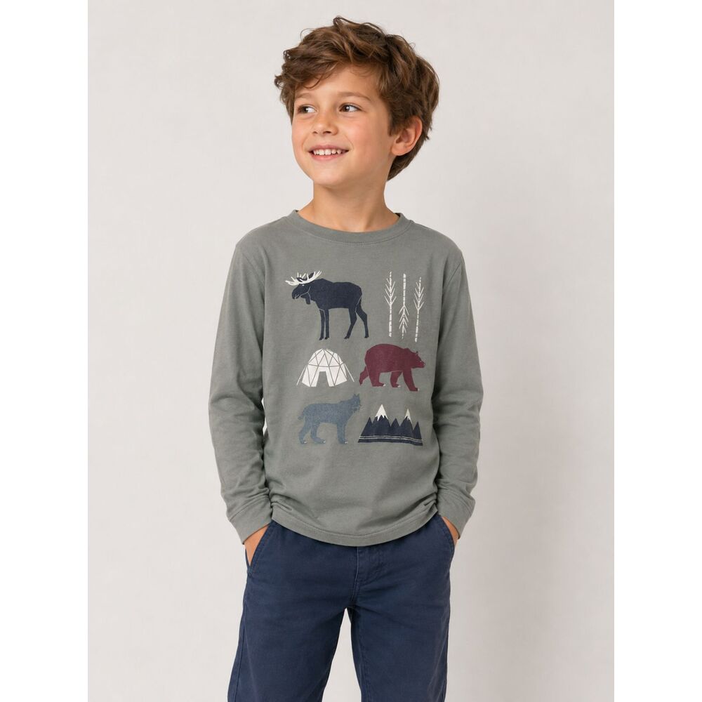Tea Collection Forest Friends Graphic Tee, Green - 7